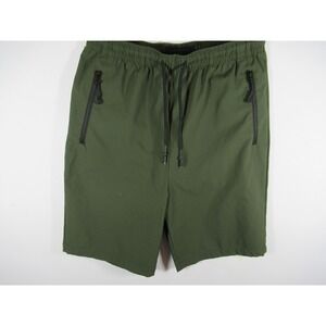 Nomad Lightweight Shorts Men Small Green Zip Pockets Drawstring Elastic Waist